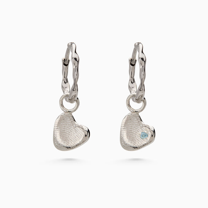 Impression™ Heart Earring Charm | White Gold