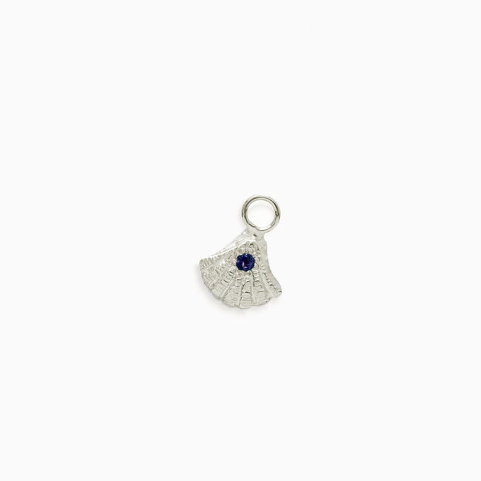 Birthstone Shell Earring | Silver