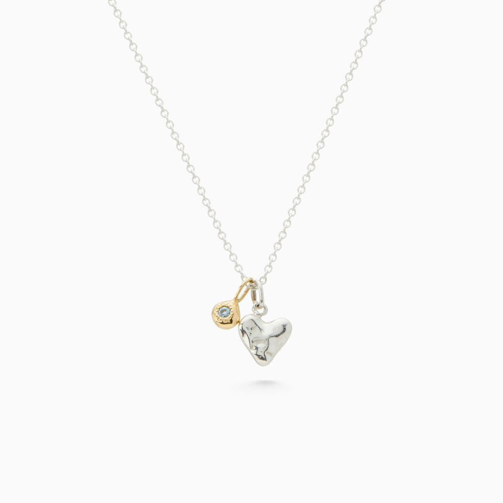 Tiny Birthstone Pendant | Yellow Gold