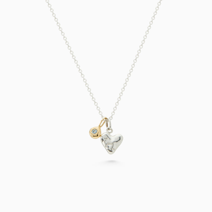 Tiny Birthstone Pendant | Yellow Gold