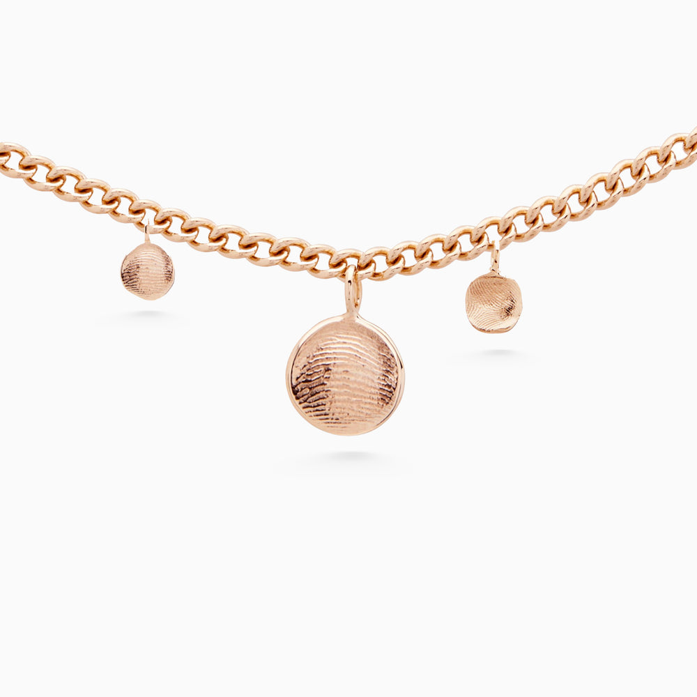 Impression Charm Necklace | Rose Gold