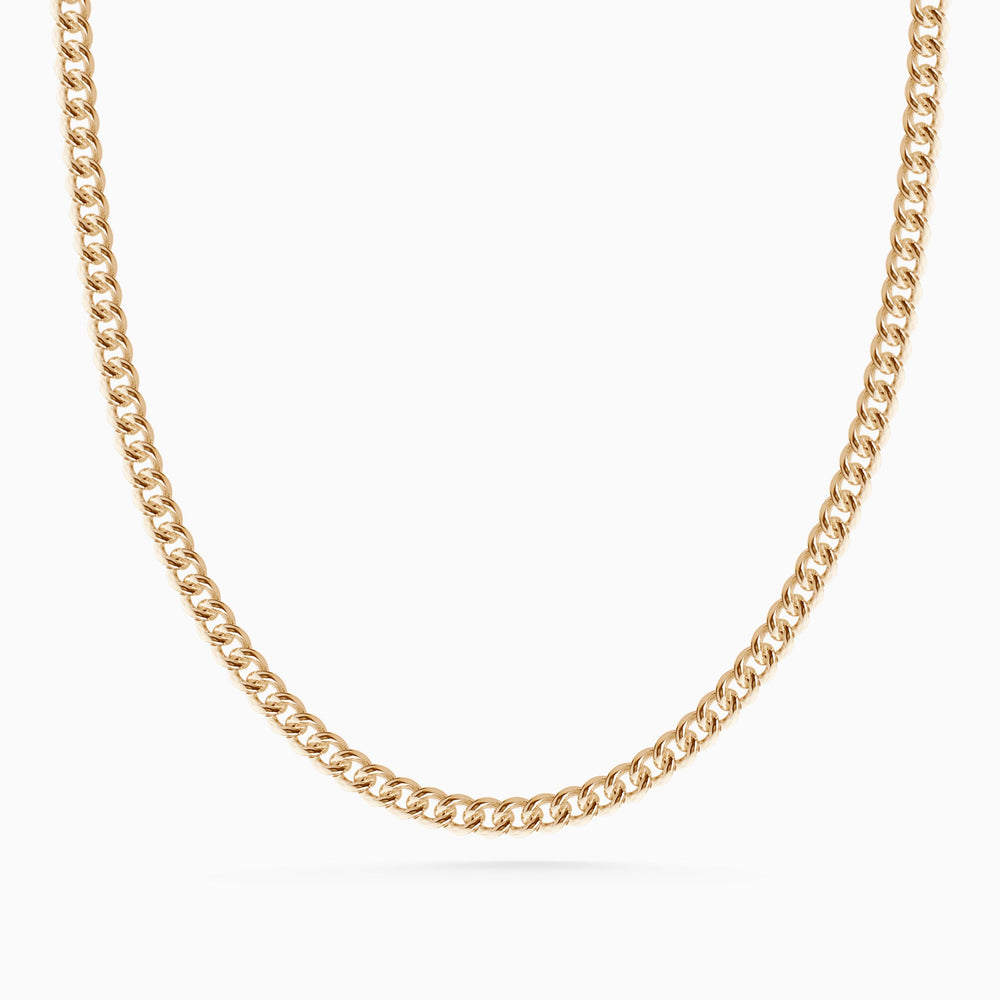 Curb Chain Necklace | Yellow Gold
