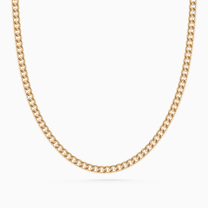 Curb Chain Necklace | Yellow Gold