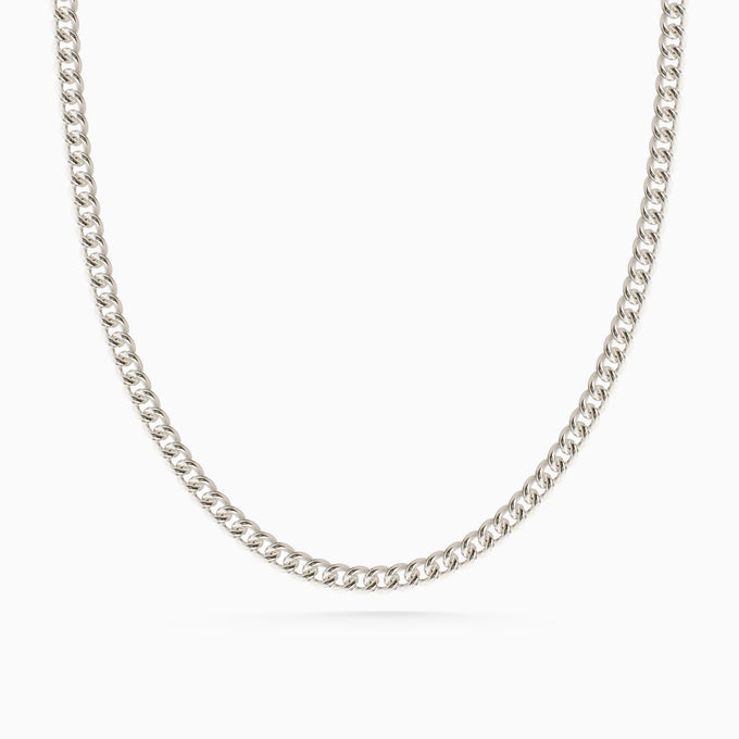 Curb Chain Necklace | Silver