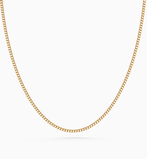 Curb Chain Necklace | Yellow Gold