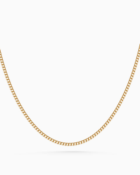Curb Chain Necklace | Yellow Gold