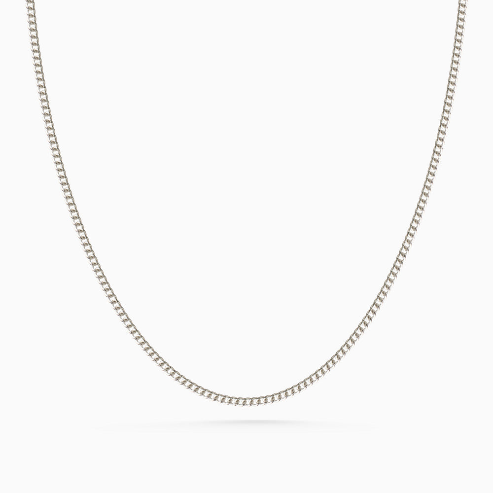 Curb Chain Necklace | Silver