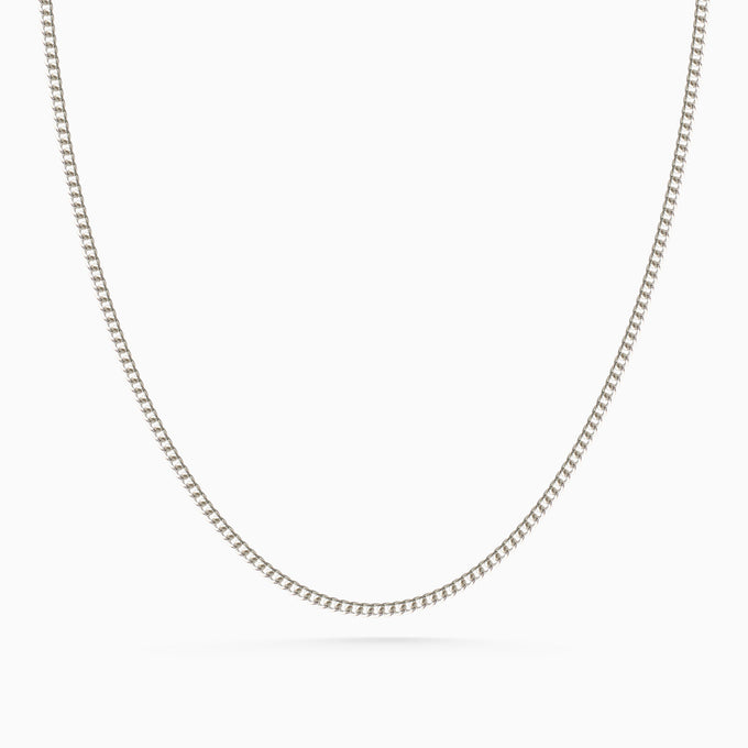 Curb Chain Necklace | Silver