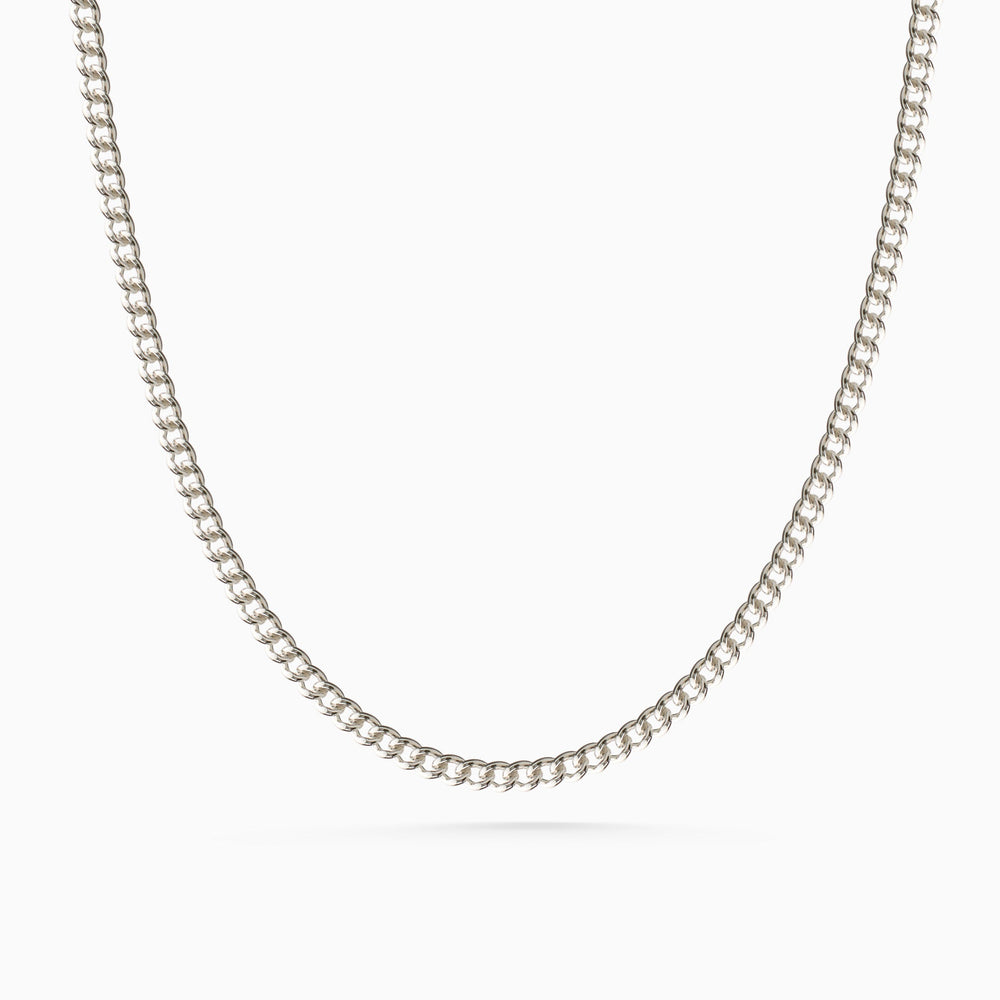 Curb Chain Necklace | Silver