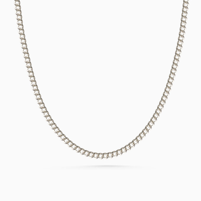 Curb Chain Necklace | Silver