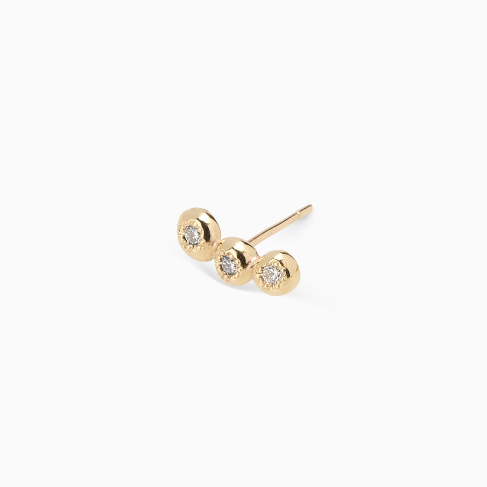 Collective Stone Stud | Yellow Gold