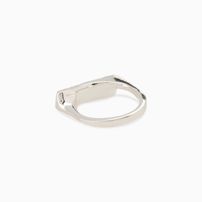 Curved Veil Ring | Silver