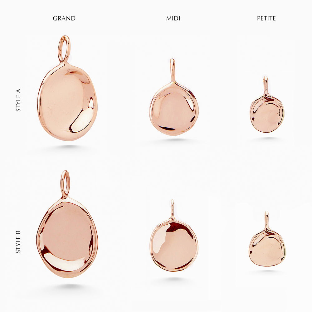 Custom Engraved Charm Necklace | Rose Gold