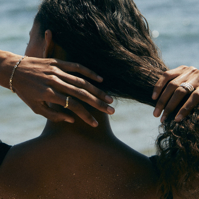 Pebble Circuit Ring | Solid Yellow Gold
