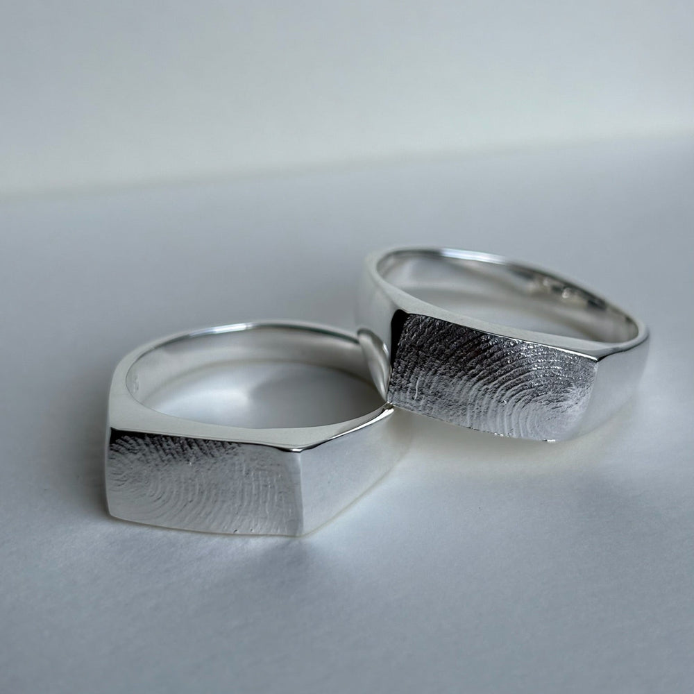 Impression™ Rectangle Signet Ring | Silver