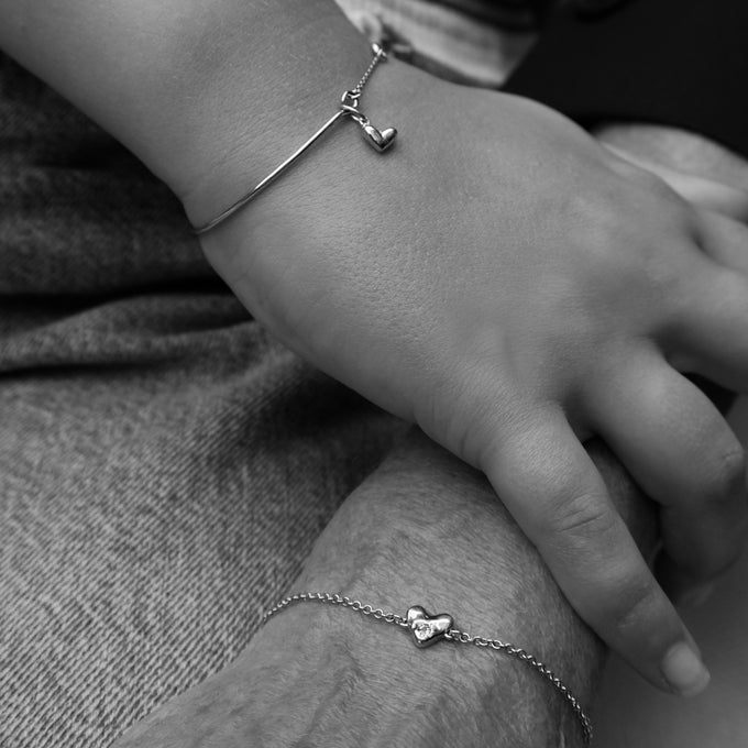 Organic Heart Bracelet | Silver - Available Now