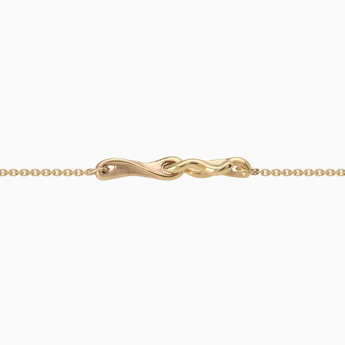 Sculpt Bar Necklace | Yellow Gold