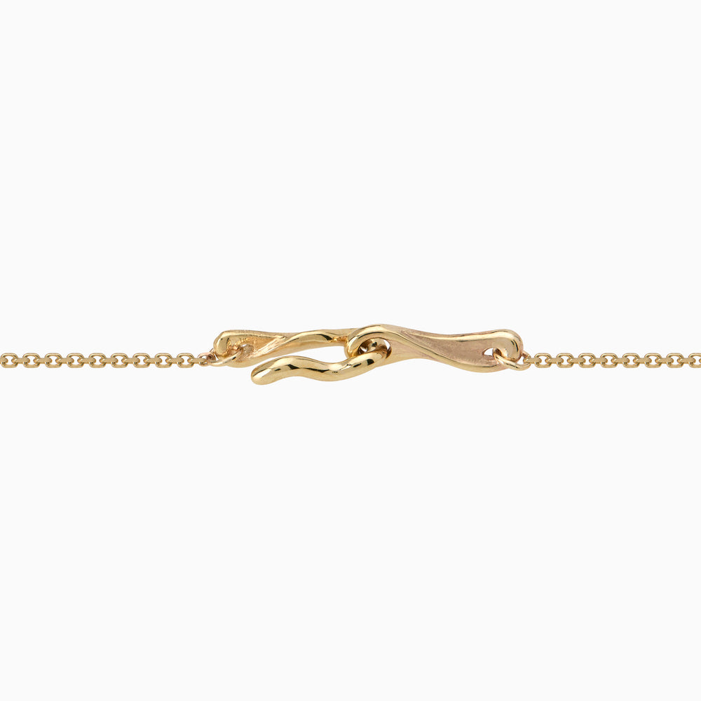 Sculpt Bar Necklace | Yellow Gold