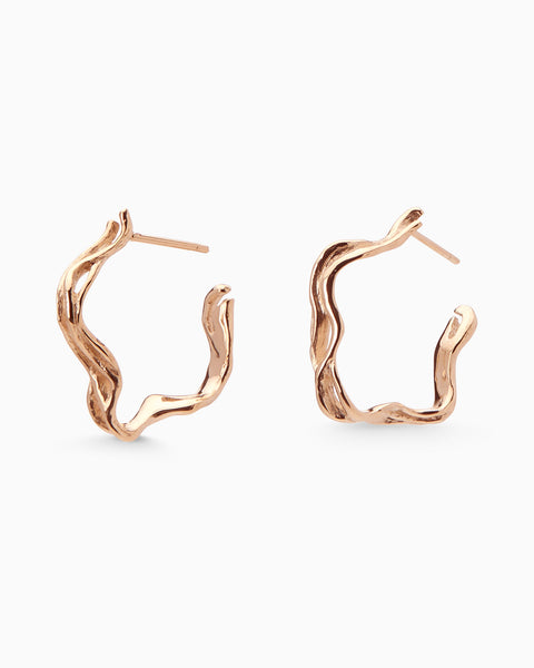 Sculpt Hoops | Rose Gold