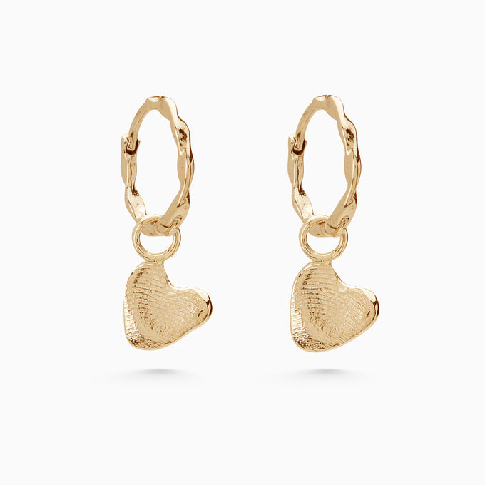 Impression™ Heart Earring Charm | Yellow Gold