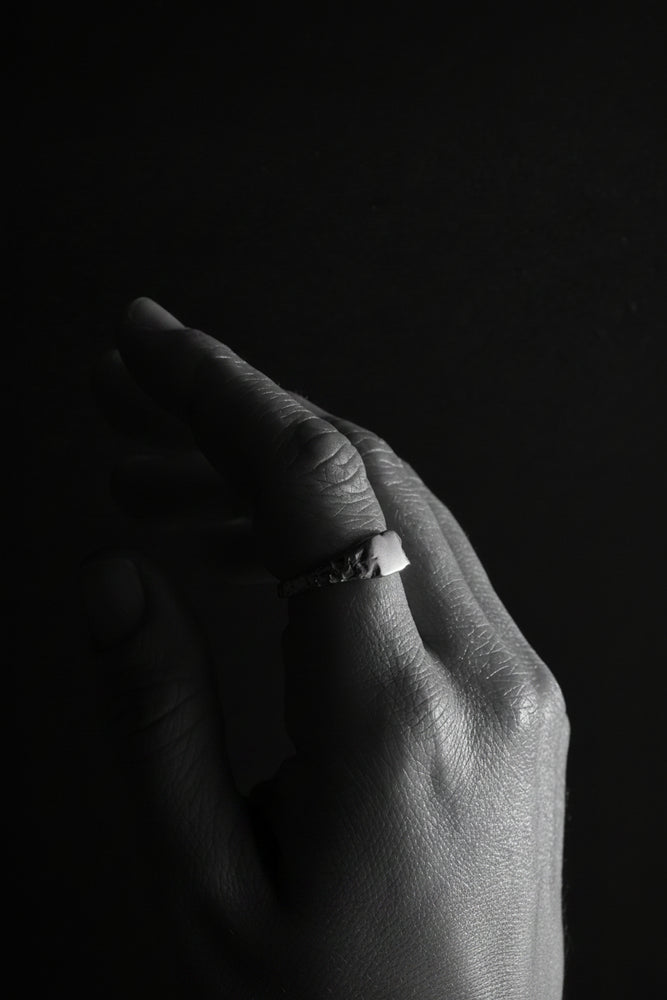 Slate Stone Signet Ring | Rose Gold