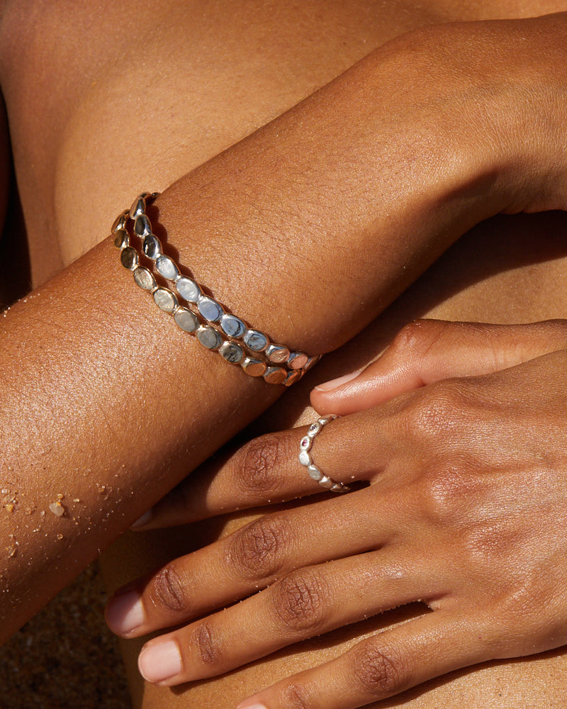 Pebble Circuit Ring | Silver