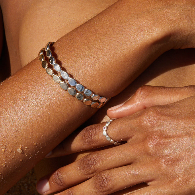 Pebble Circuit Ring | Silver