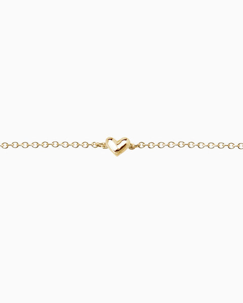 Mini Heart Bracelet | Yellow Gold