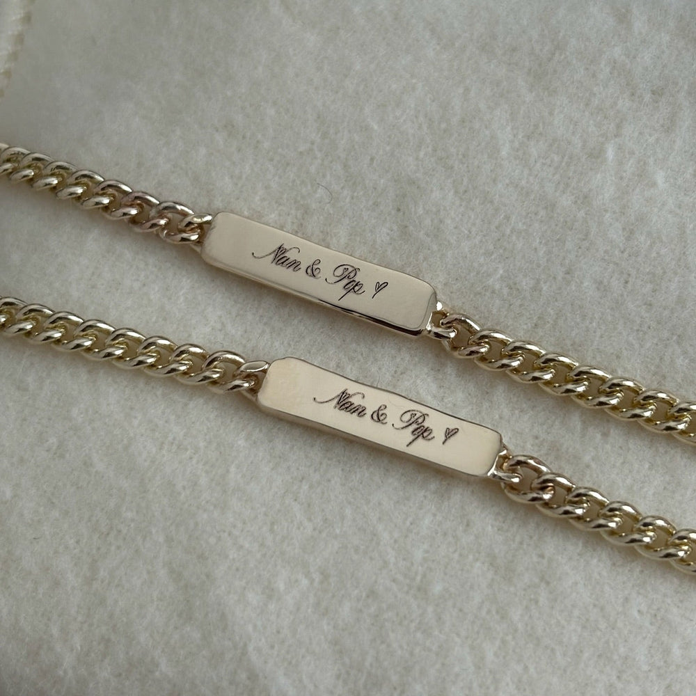 Anvil Tag Custom Bracelet | Yellow Gold