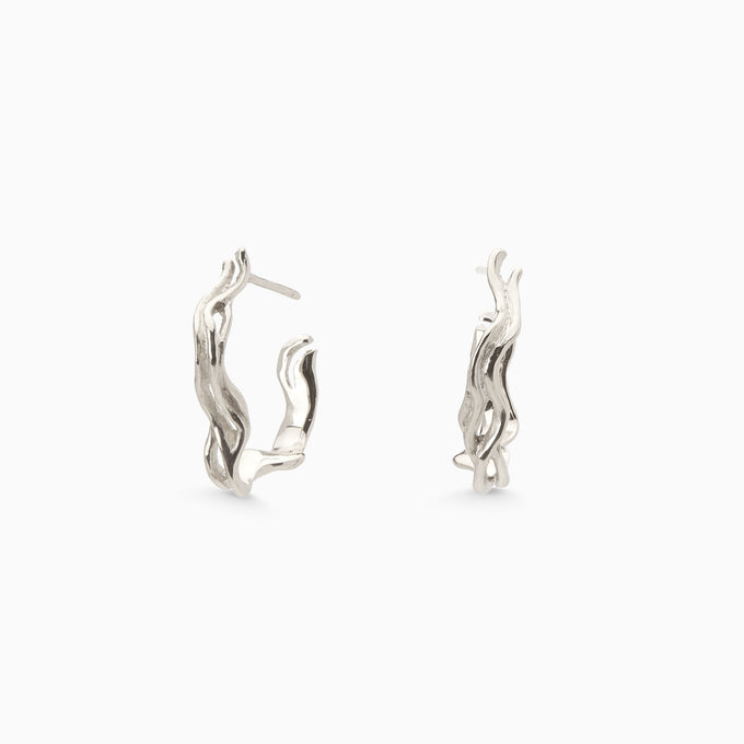 Sculpt Hoops | Silver