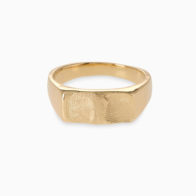 Impression™ Rectangle Signet Ring | Yellow Gold