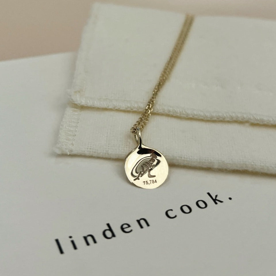 Custom Engraved Pendant | Yellow Gold