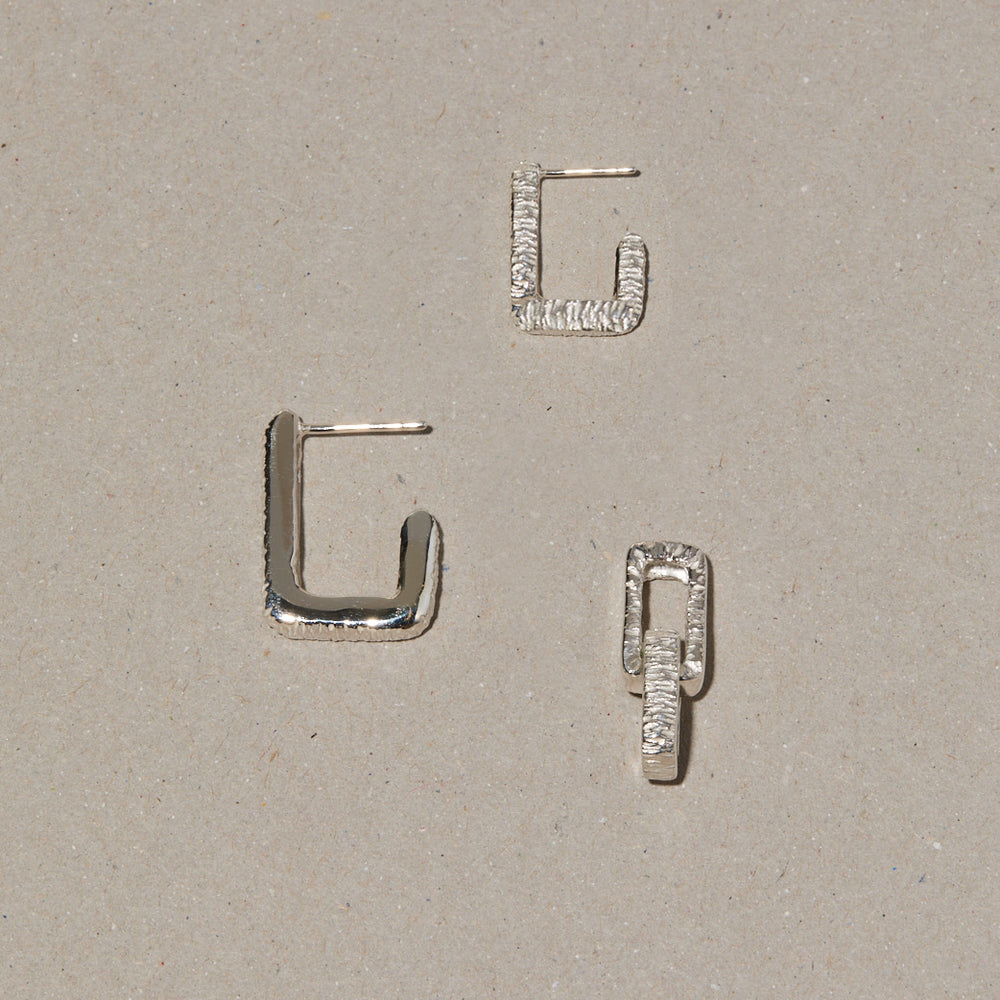 Mini Ember Earring | Silver