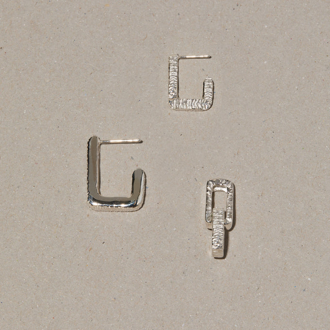 Mini Ember Earring | Silver
