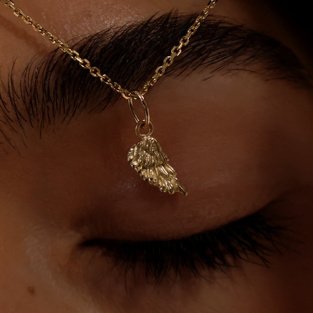 Angel Wing Charm | Yellow Gold