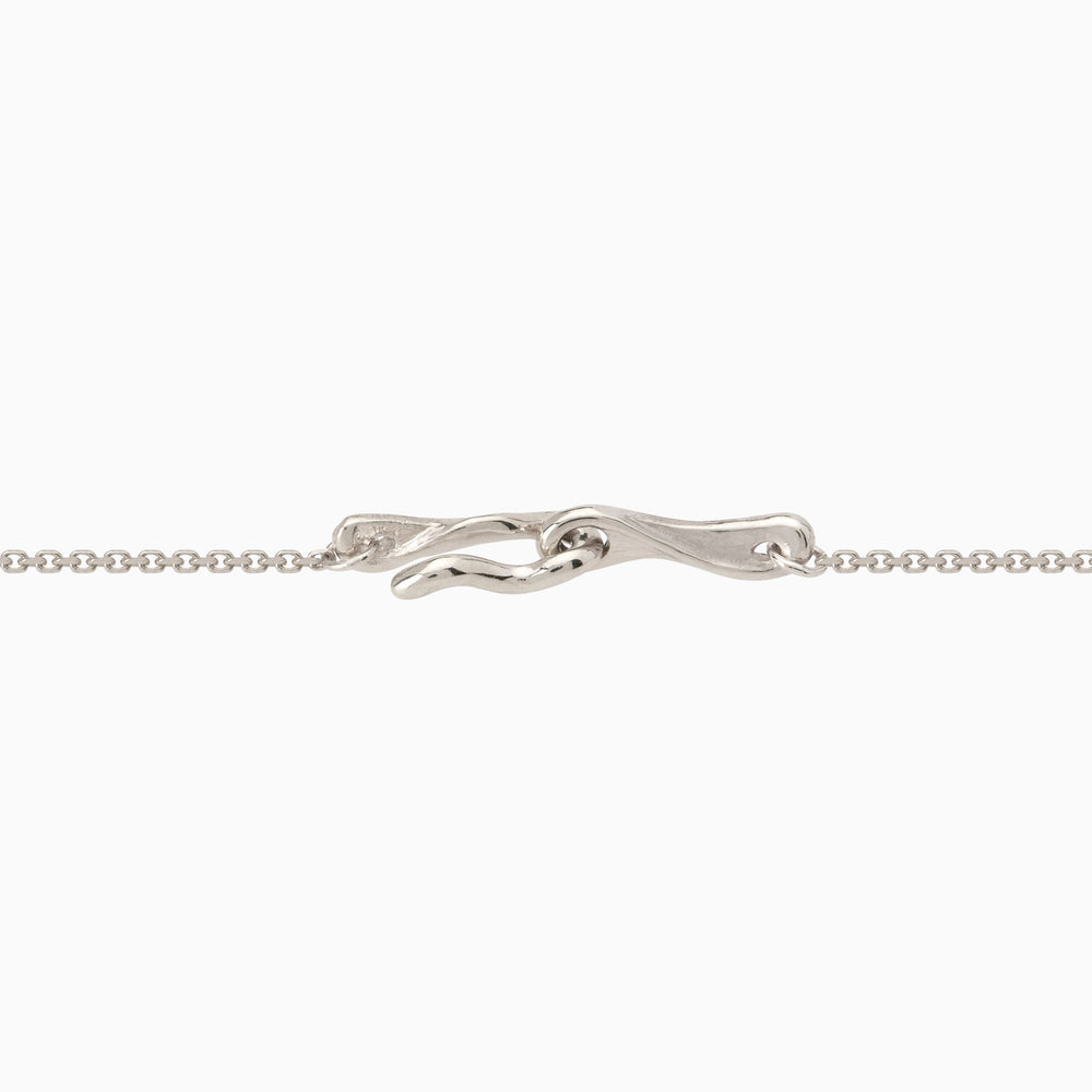 Sculpt Bar Necklace | Silver