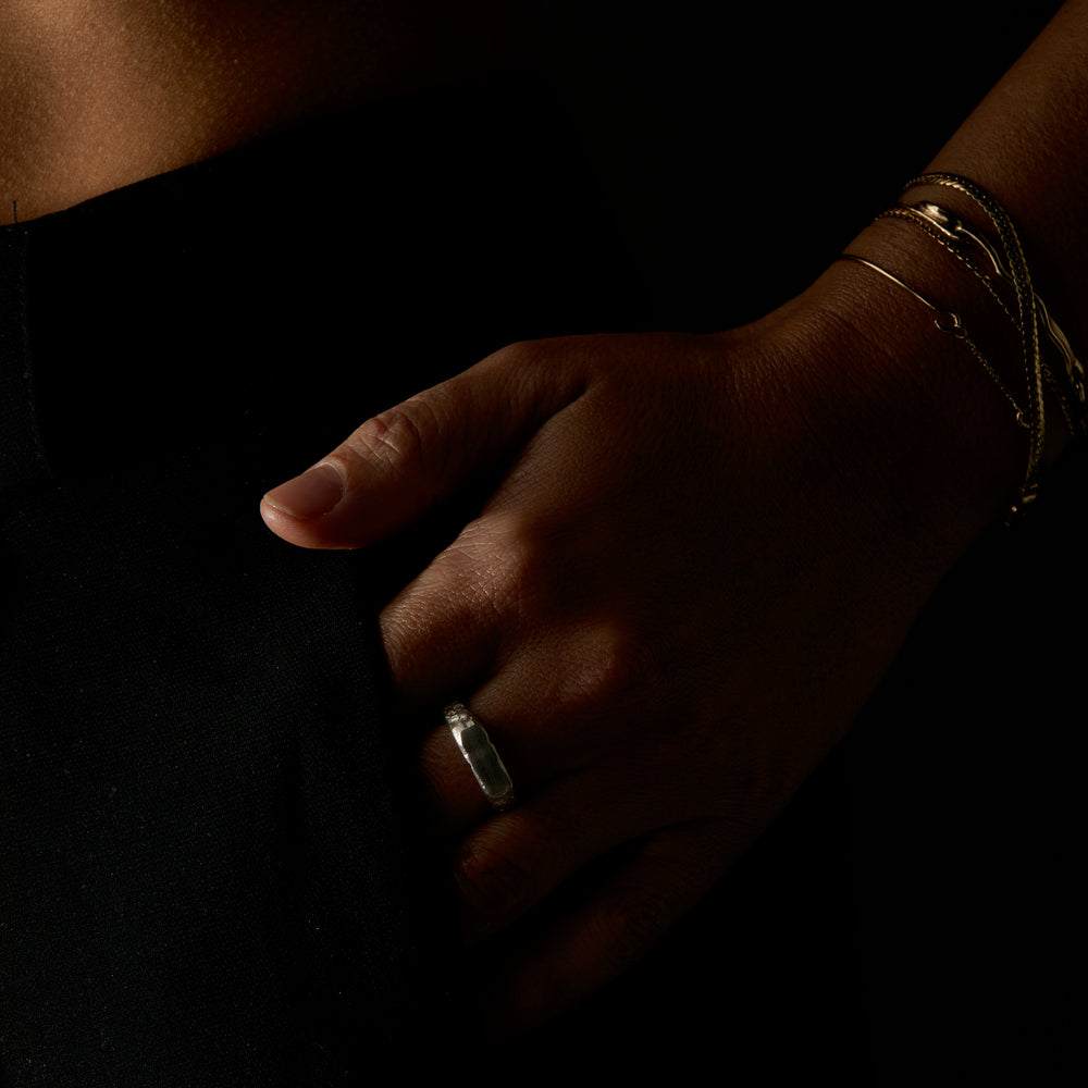 Engraved Mason Ring | Silver