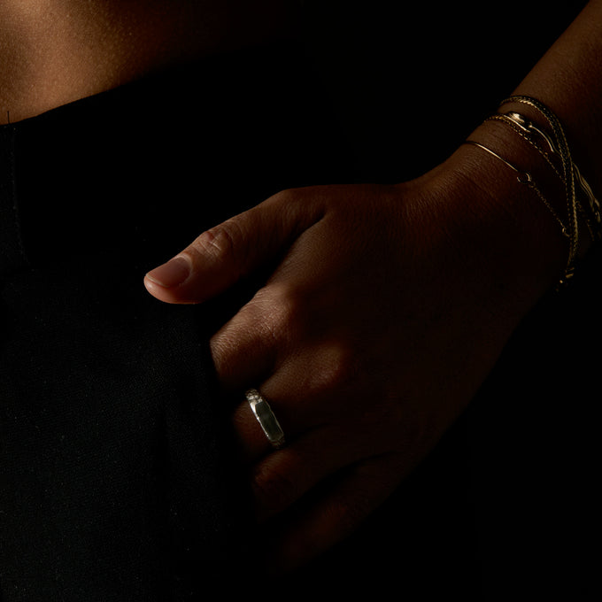 Engraved Mason Ring | Silver