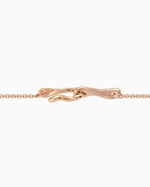 Sculpt Bar Necklace | Rose Gold