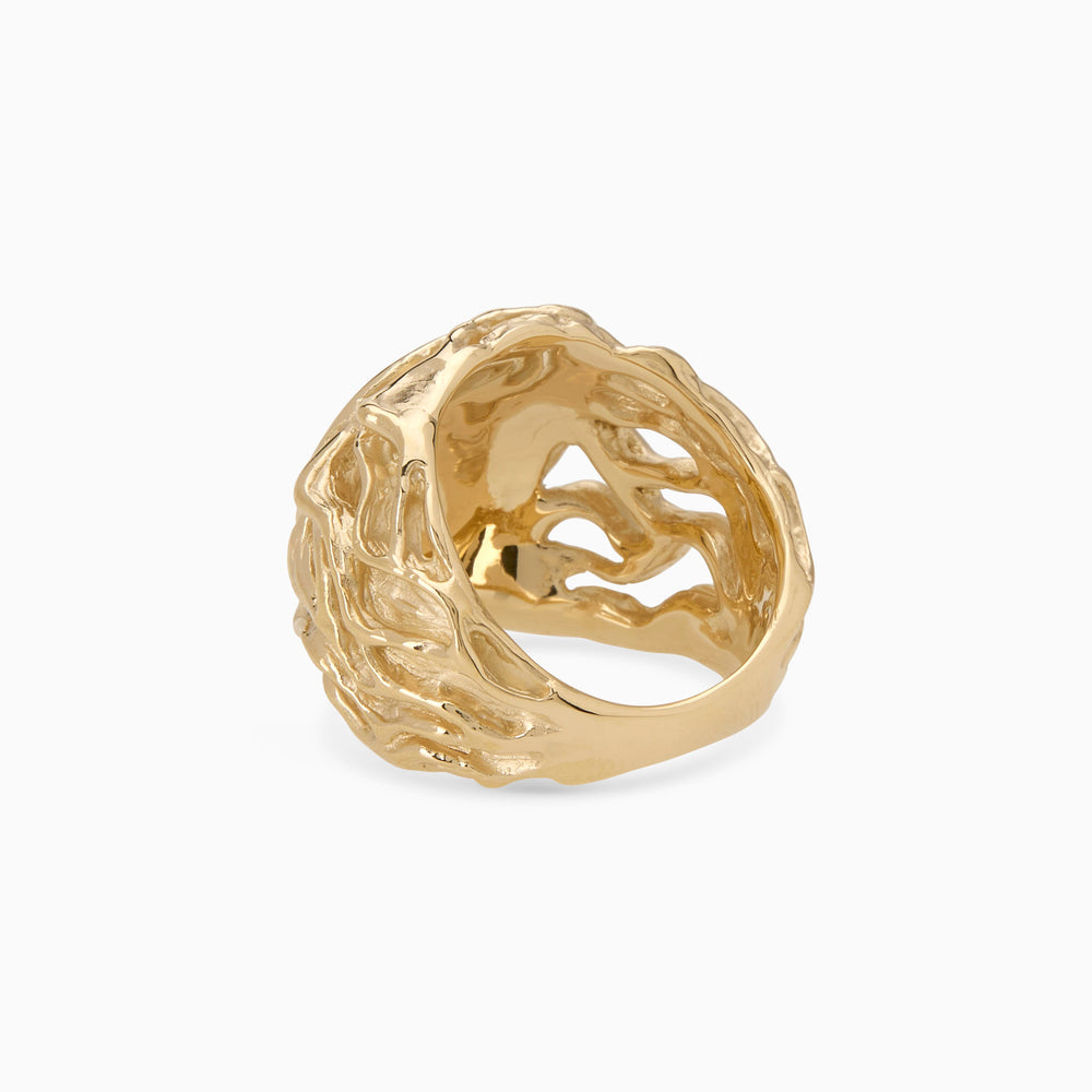 Ivy Stone Signet Ring | Yellow Gold