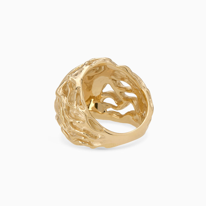 Ivy Stone Signet Ring | Yellow Gold