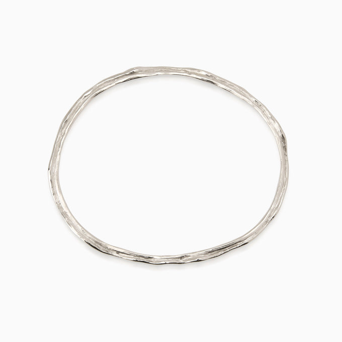Sculpt Bangle | Silver