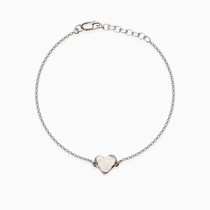 Impression™ Heart Bracelet | White Gold