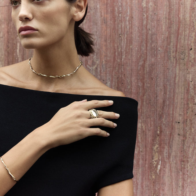 Sculpt Necklace | Yellow Gold