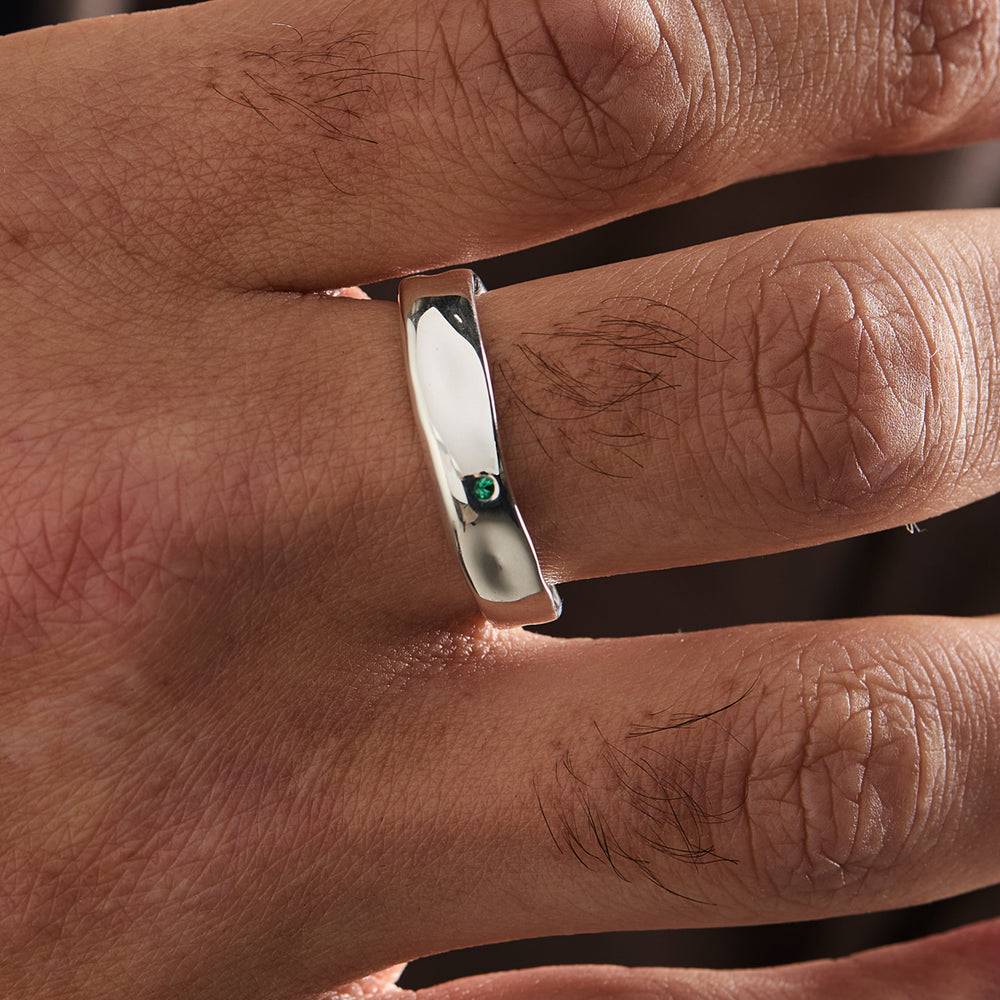 Swell Stone Ring | White Gold