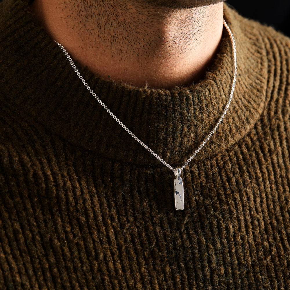 Custom Organic Tag Narrow | Silver