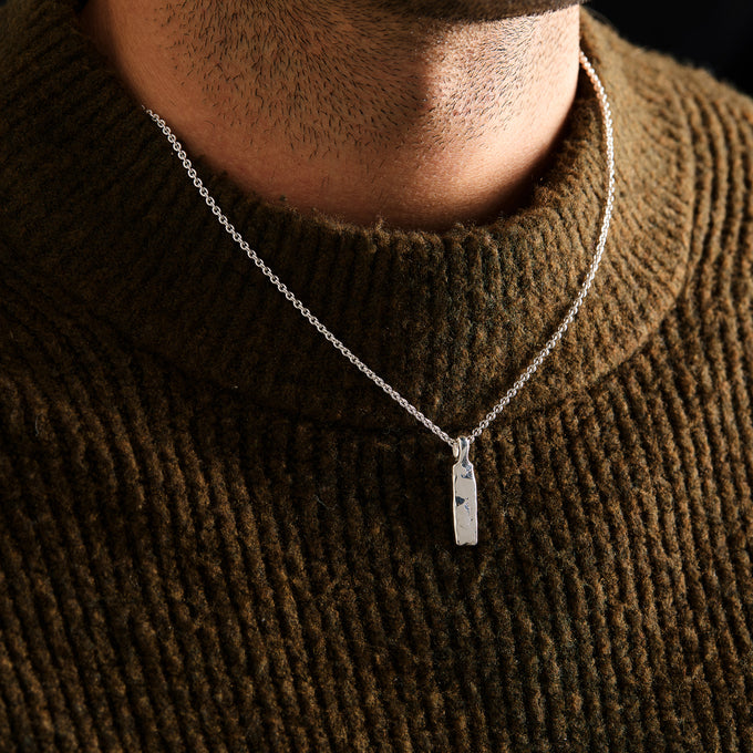 Custom Organic Tag Narrow | Silver