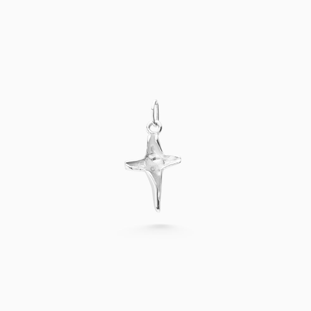 X Mini Folded Cross Necklace | Sterling Silver