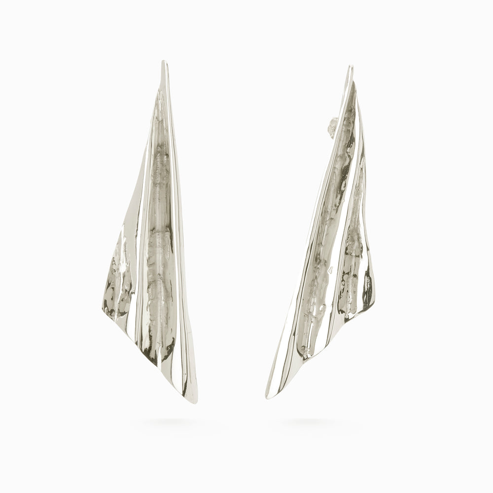 Fan Earrings | Silver