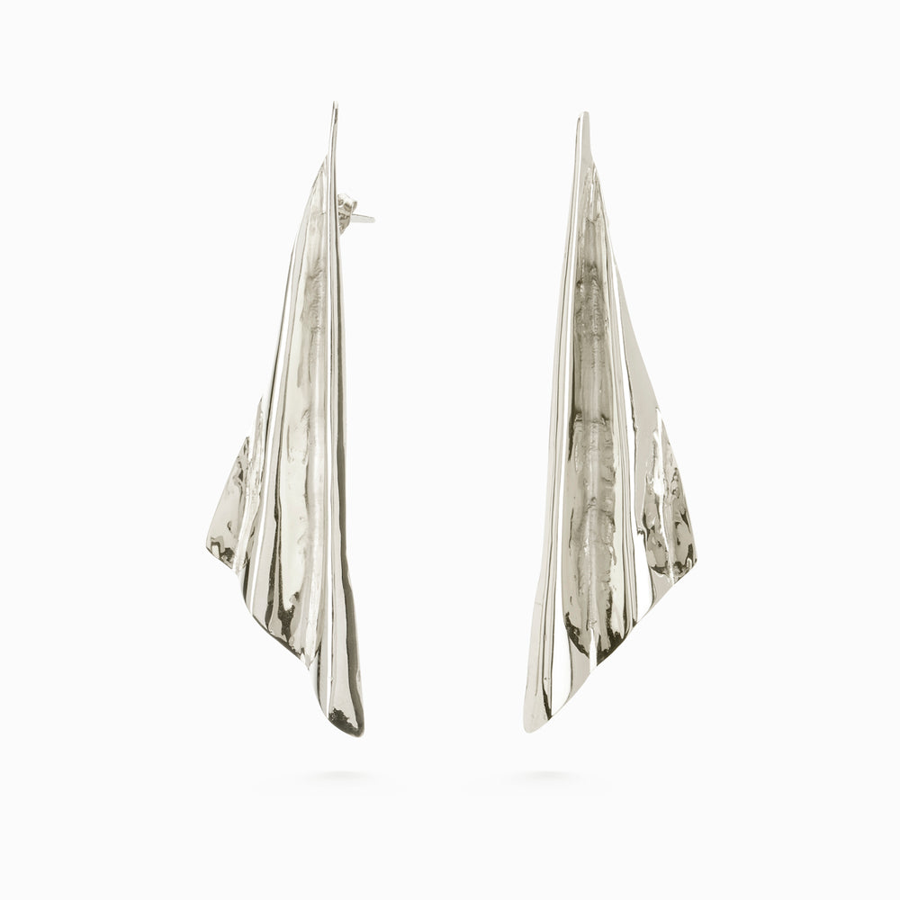 Fan Earrings | Silver